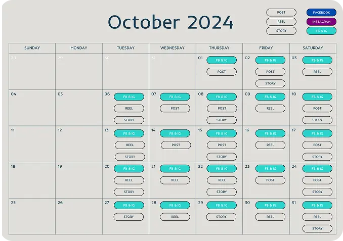 Content Calendar Example