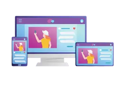 Responsive website vector image